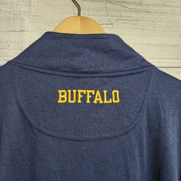 NWT NHL Navy and Yellow Sabres Quarter-Zip Pullover, Size XL - Picture 6 of 8